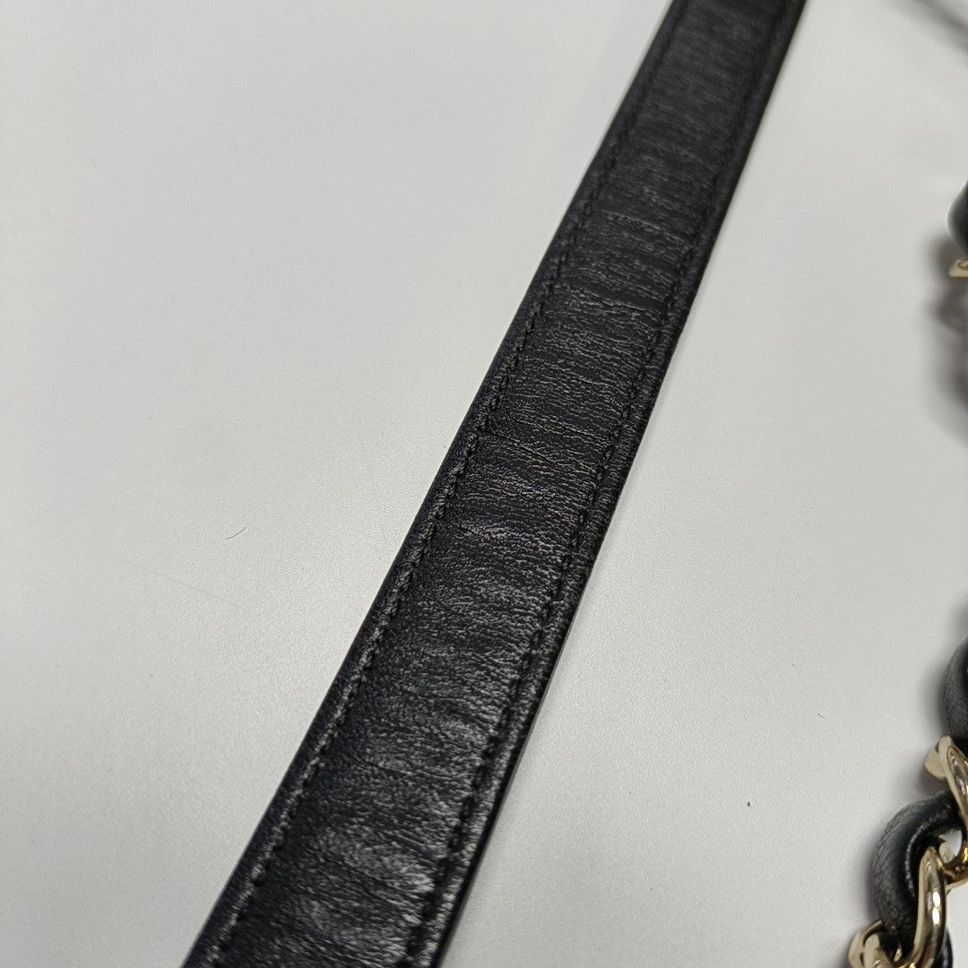 Quilted Lambskin Crossbody Bag Black