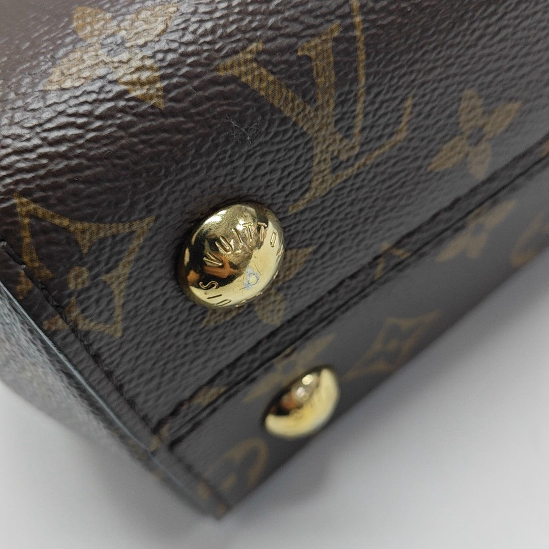 CLUNY PM Monogram Coated Canvas Brown