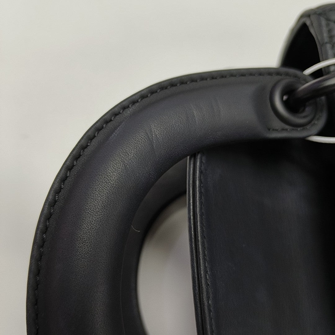 Lady Dior Mini Cannage Calfskin Black