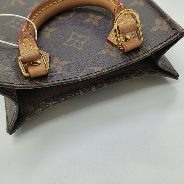 SAC PLAT Mini Monogram Coated Canvas Brown