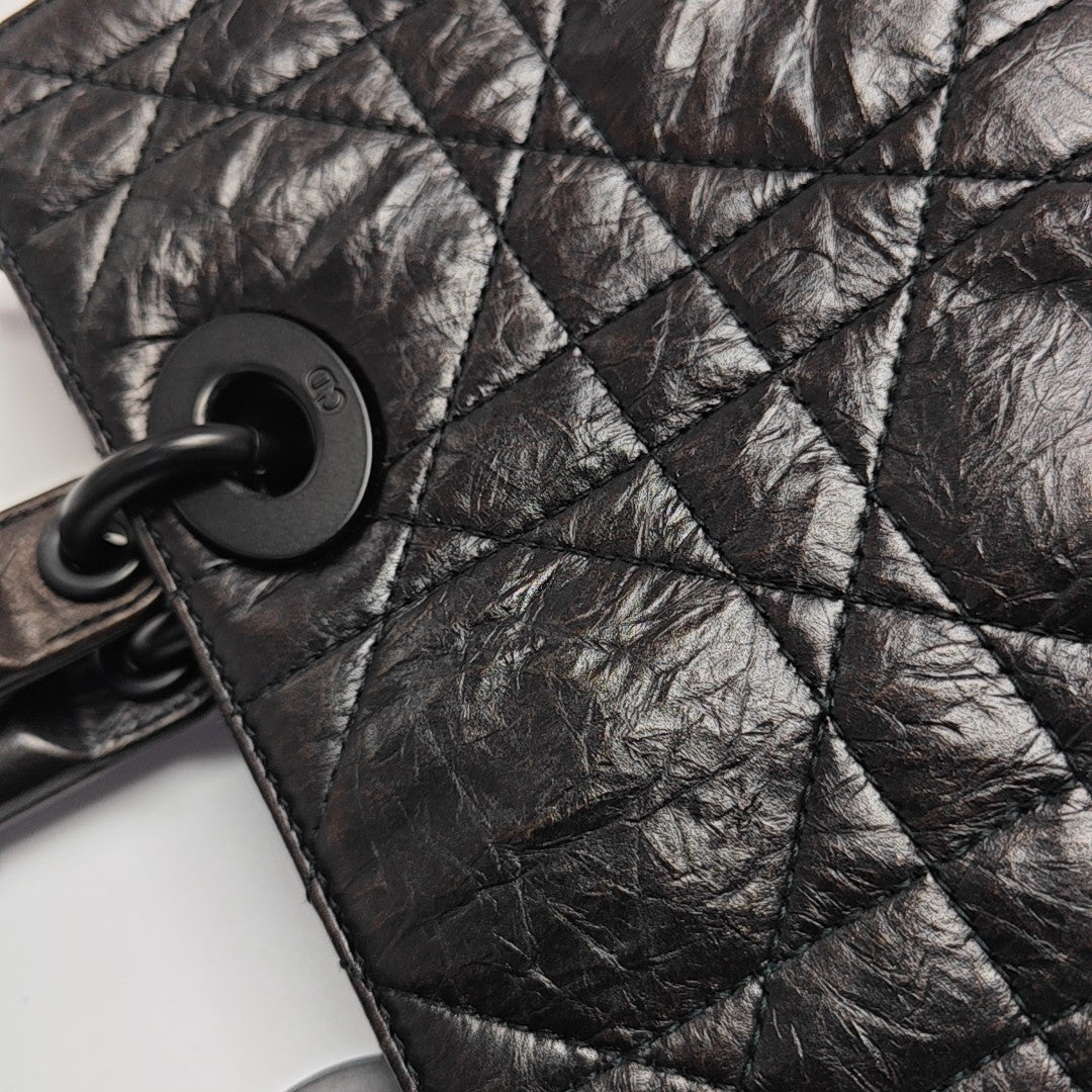 Lady D-Joy Medium Cannage Calfskin Black