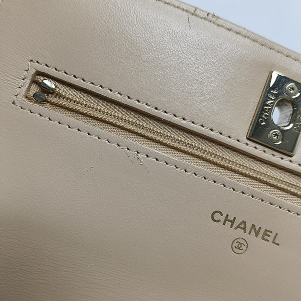 WOC Quilted Lambskin Beige