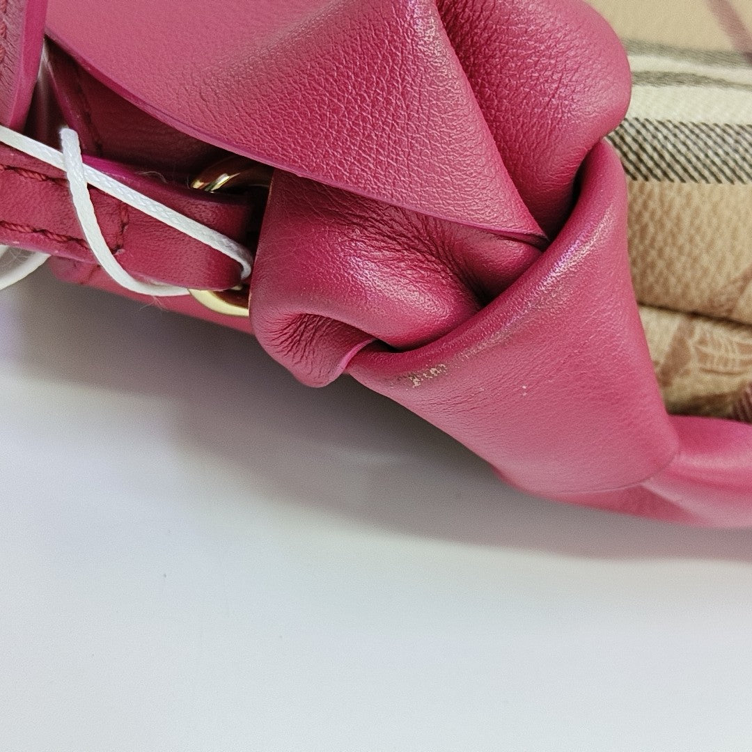 Coated Canvas Shoulder Bag Beige