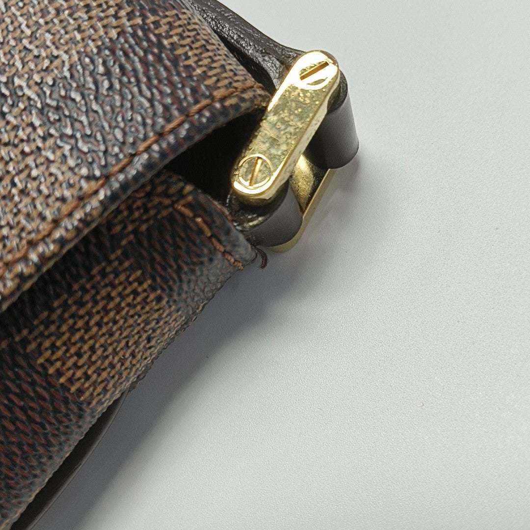 MUSETTE TANGO Damier Ebene Coated Canvas Brown