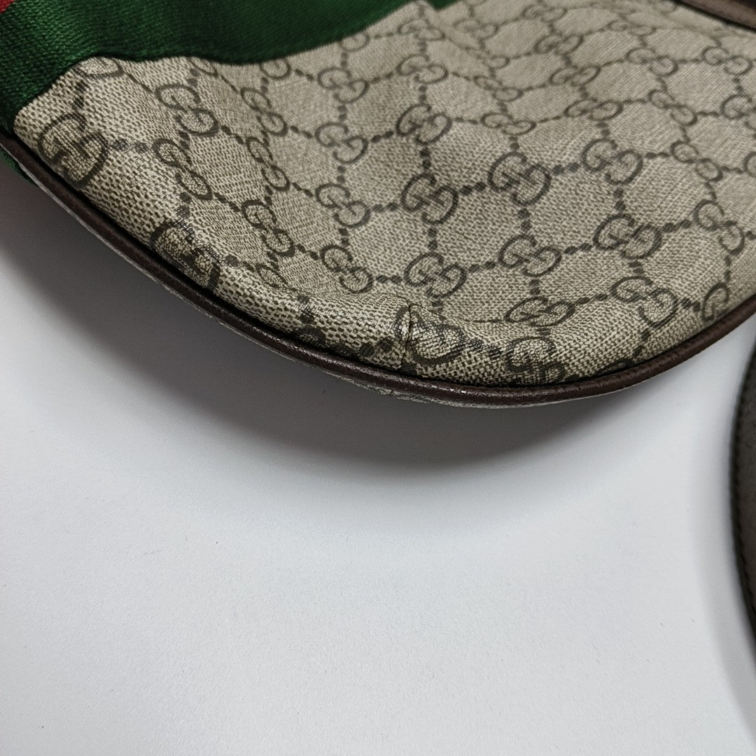 Ophidia Small Monogram Coated Canvas Beige