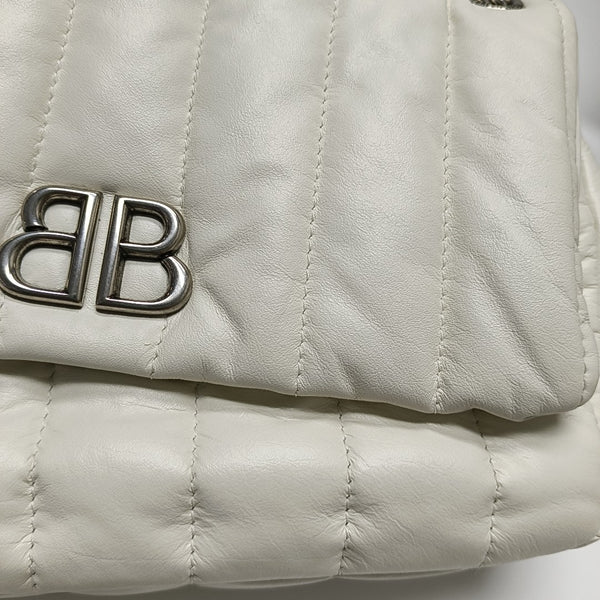 BB Quilted Calfskin White