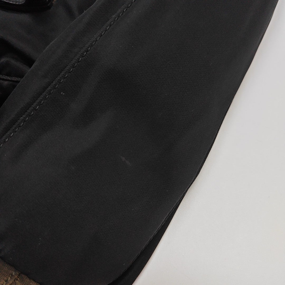 Nylon Top Handle Bag Black