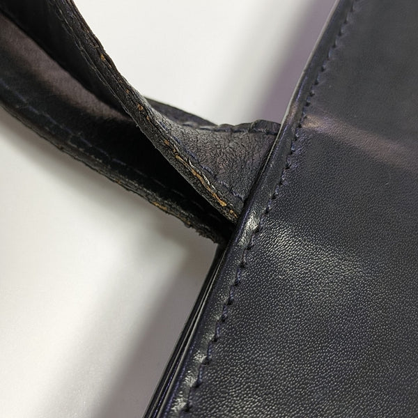 Coated Canvas Shoulder Bag Blue