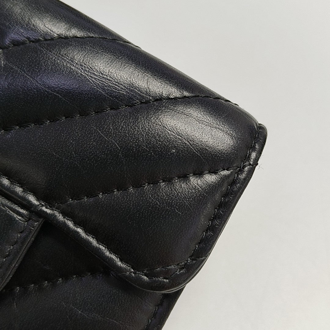 2.55 Chevron Calfskin Black Wallet