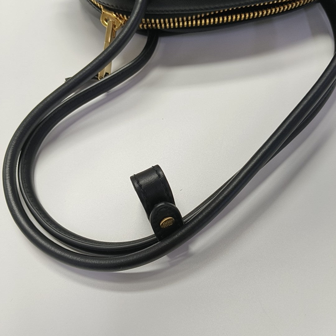 Calfskin Top Handle Bag Black