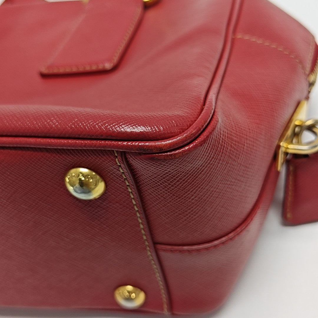 Suitcase Saffiano Calfskin Red