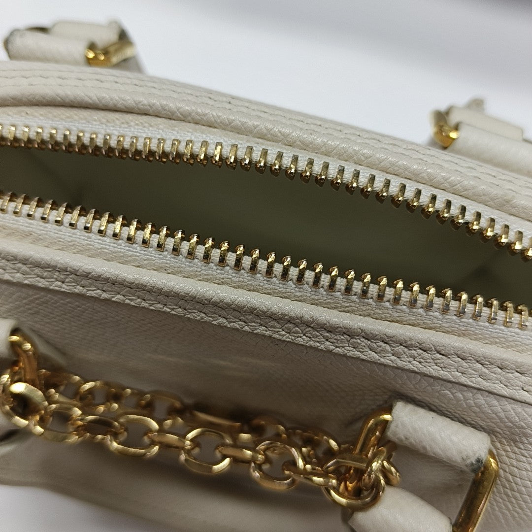 Calfskin Shoulder Bag Mini White