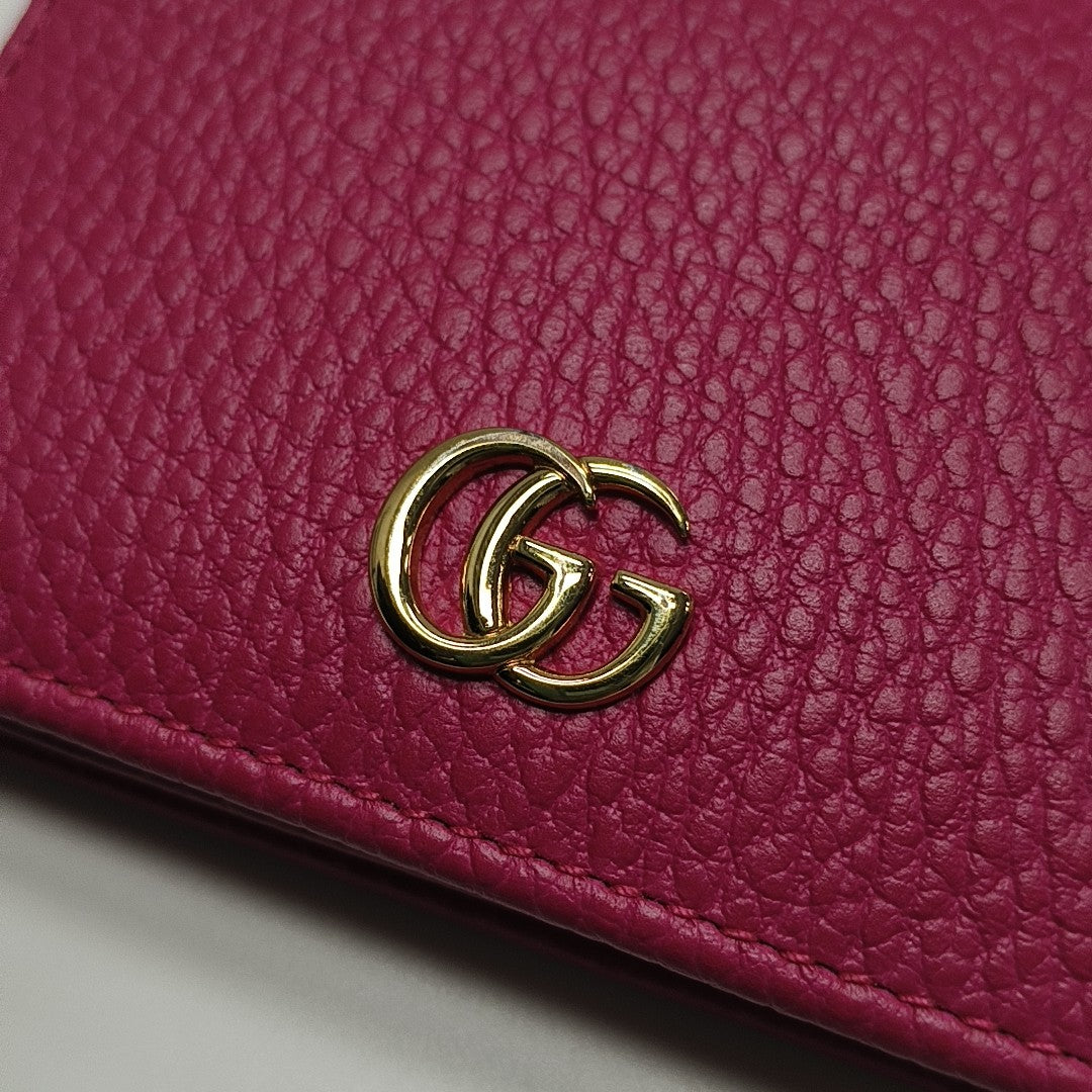 GG Marmont Mini Calfskin Purple Wallet