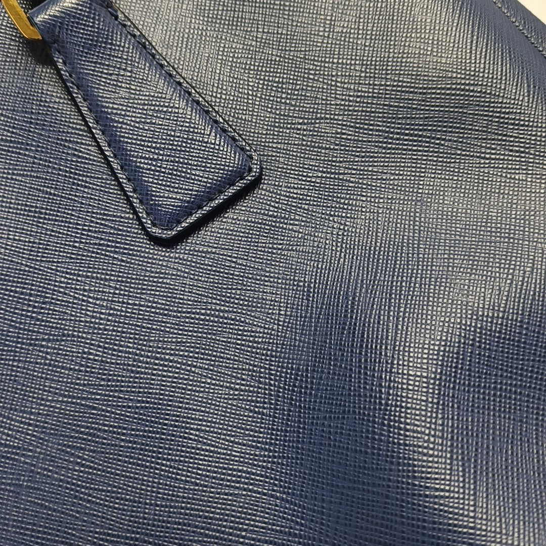 Galleria Large Saffiano Calfskin Blue