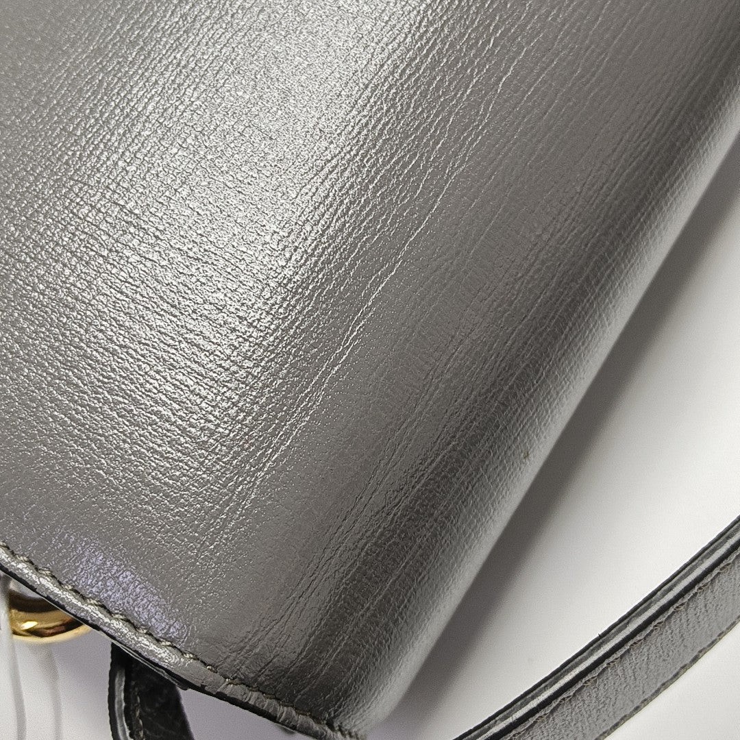 GG Ring Medium Calfskin Gray