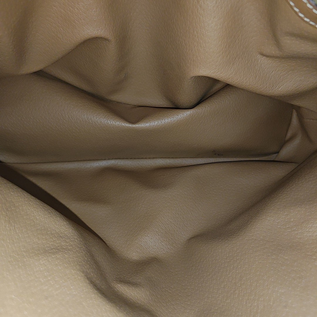 Coated Canvas Tote Bag Brown