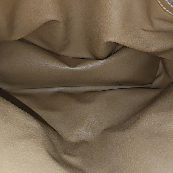 Coated Canvas Tote Bag Brown