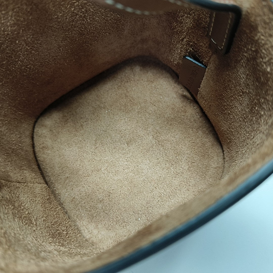 Calfskin Shoulder Bag Brown
