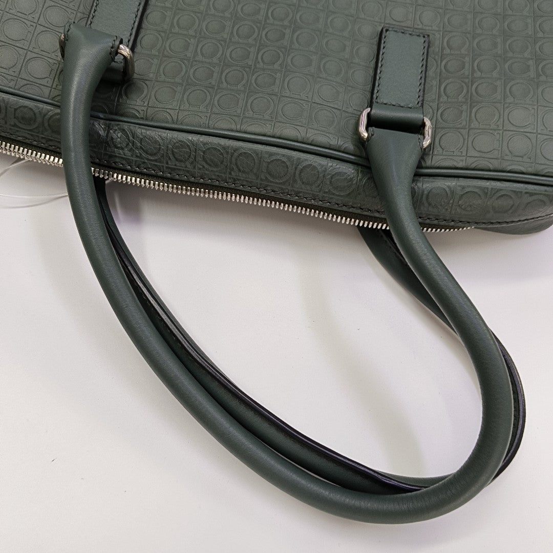 Calfskin Top Handle Bag Green