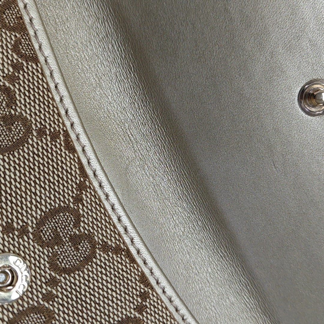 Monogram Fabric Wallet Beige