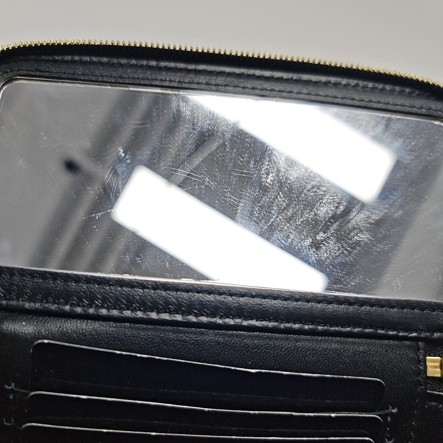 VANITY CASE Small Quilted Lambskin Black