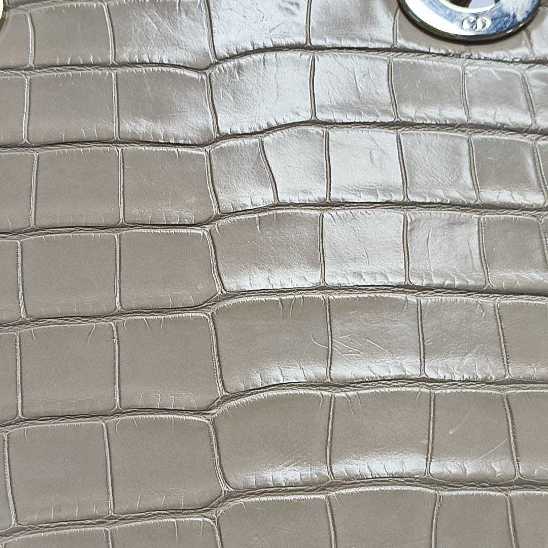 Lady Dior Medium Crocodile Beige