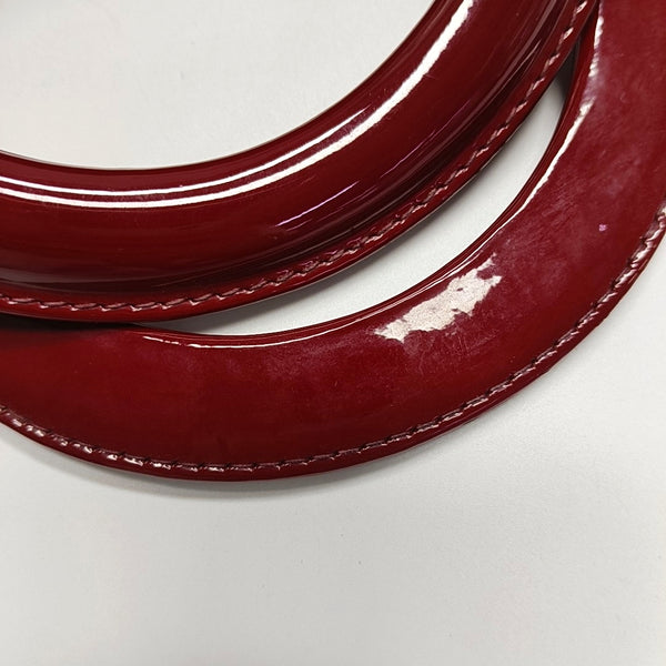Lady Dior Large Cannage Patent Leather Red