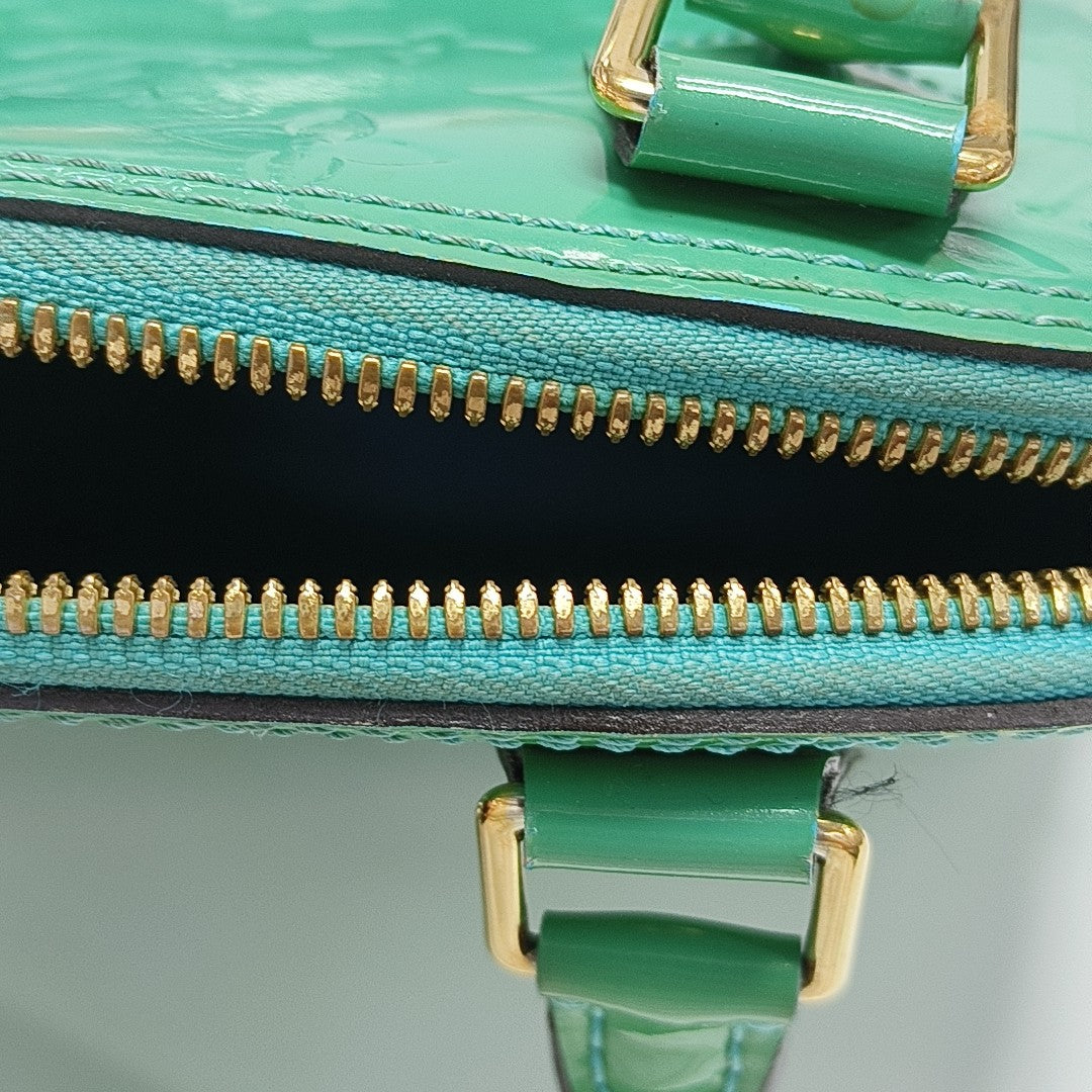 ALMA BB Monogram Patent Leather Green