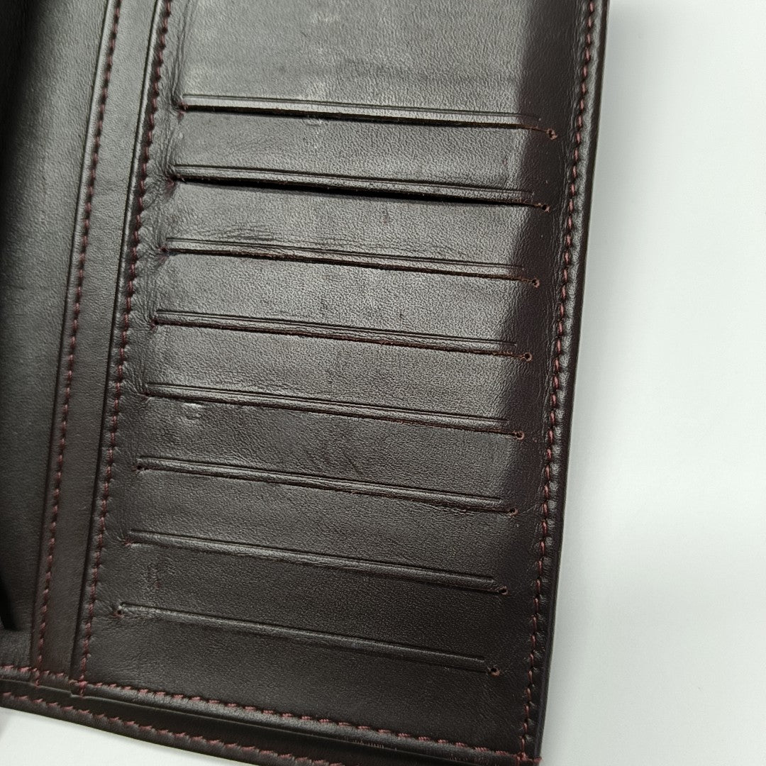 Quilted Grained Calfskin Wallet Black