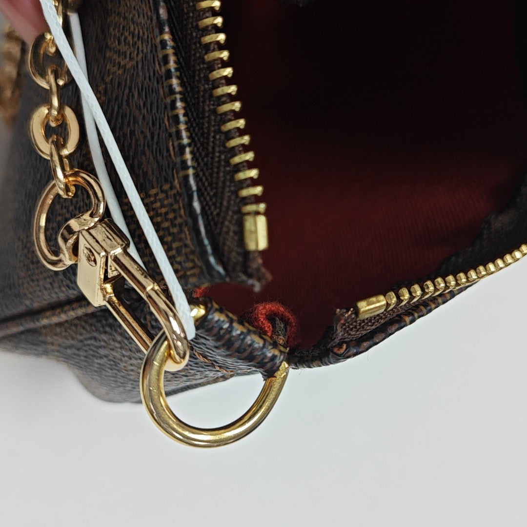ACCESSOIRES Damier Ebene Coated Canvas Brown