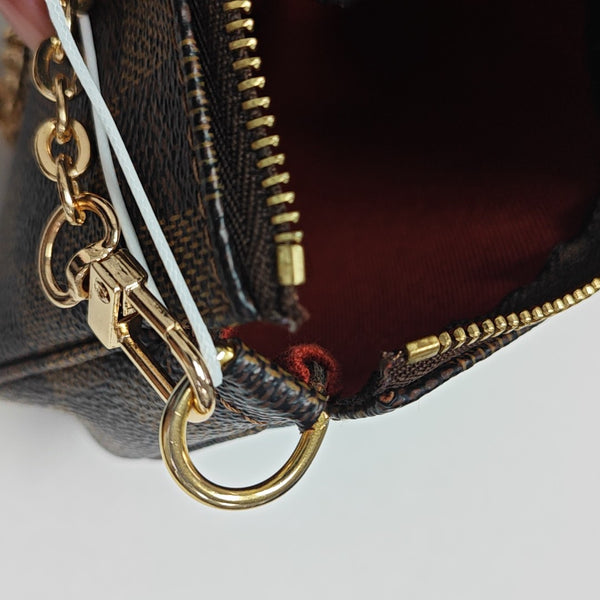 ACCESSOIRES Damier Ebene Coated Canvas Brown