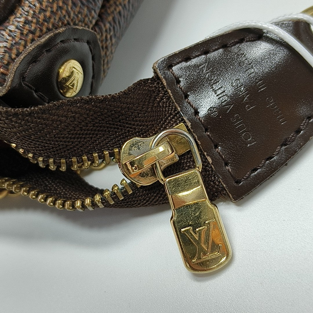 EVA Damier Ebene Coated Canvas Brown