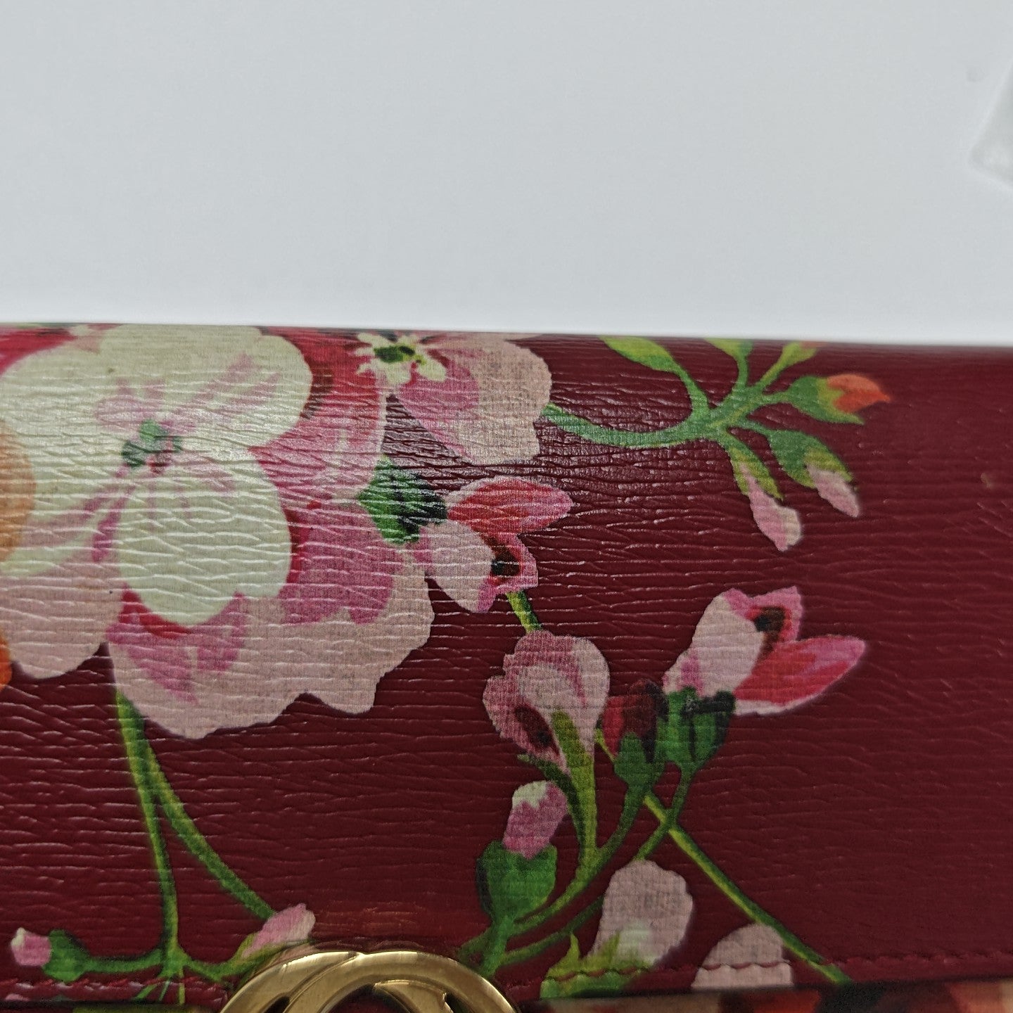 Interlocking G Small Calfskin Red