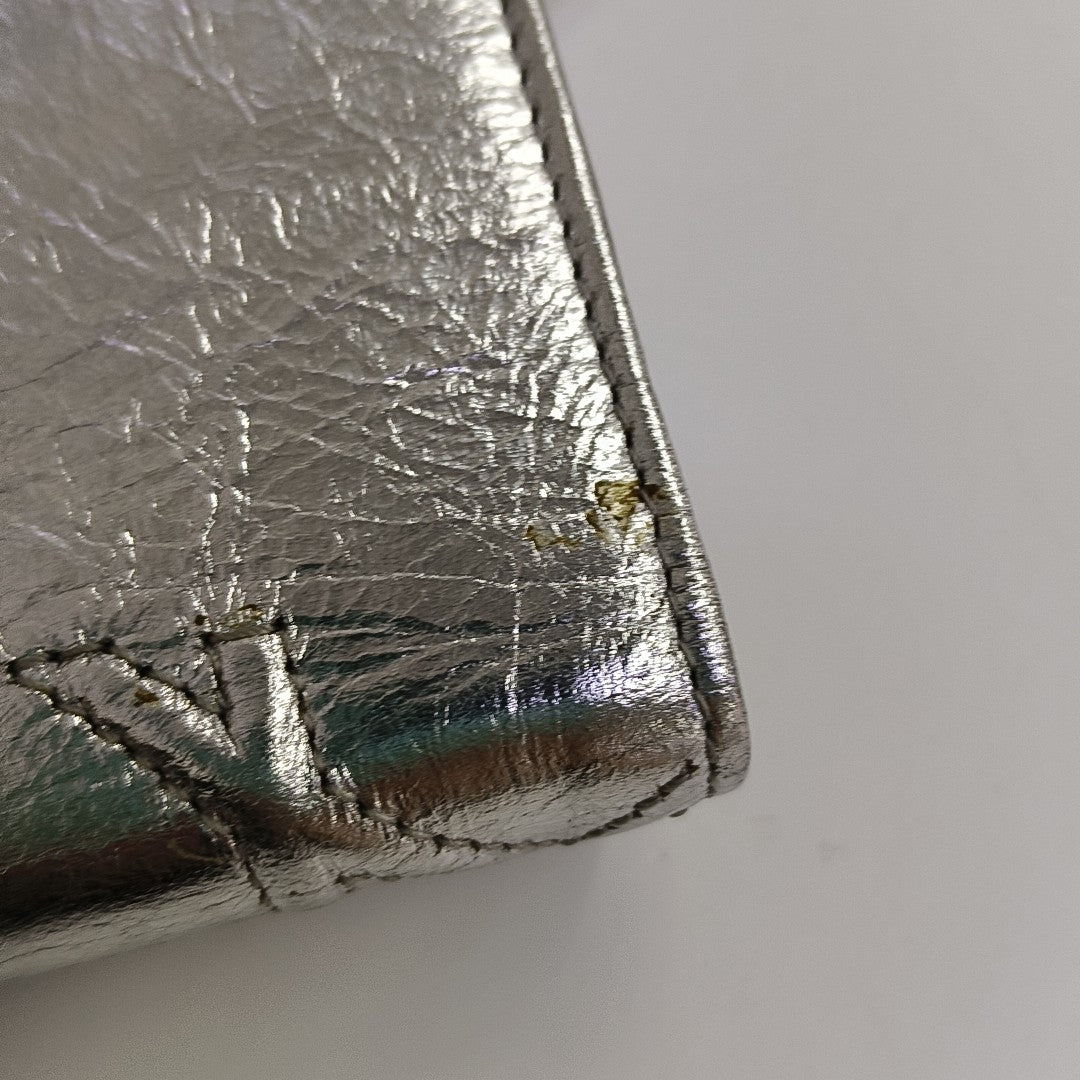 Diorama Calfskin Silver Wallet