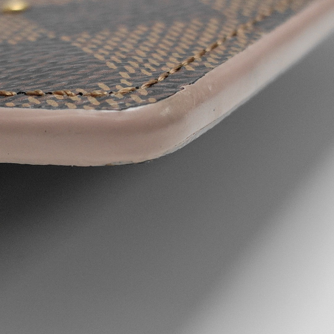 Damier Ebene Coated Canvas Card Holder Brown