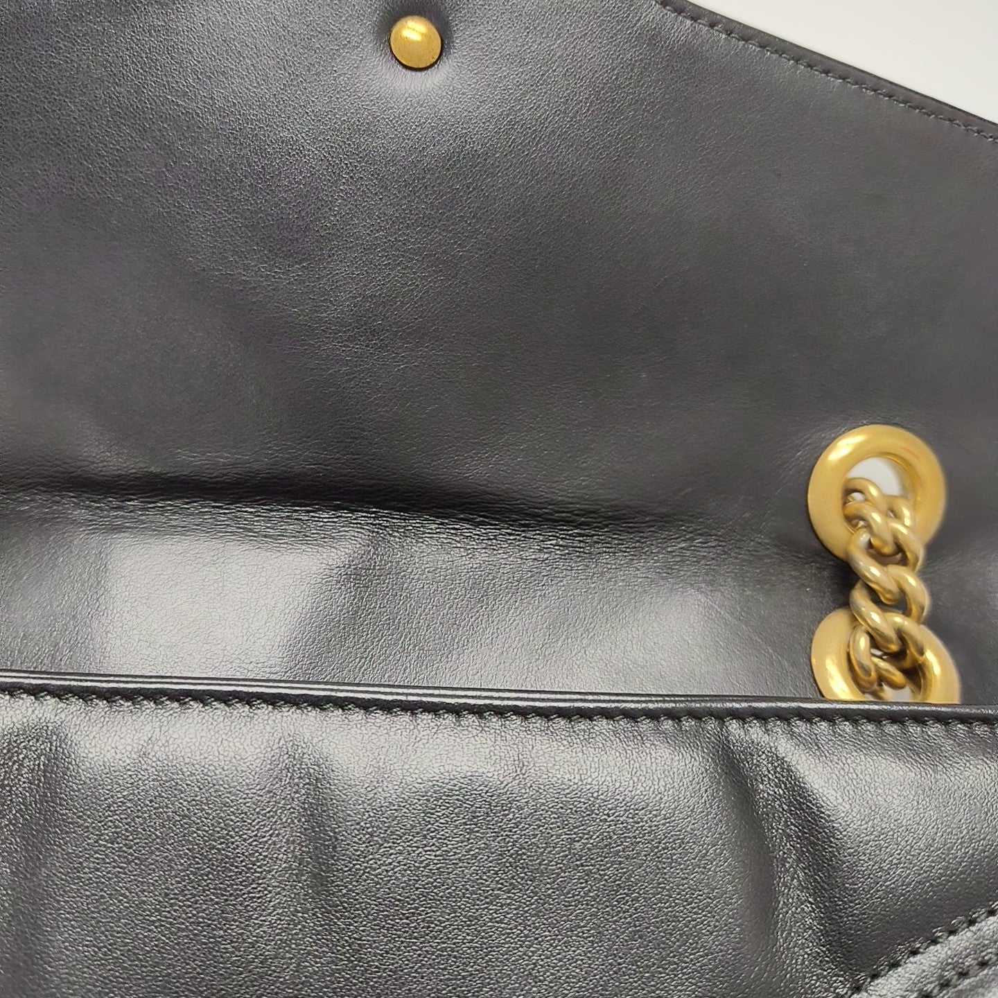 GG Marmont Medium Quilted Calfskin Black