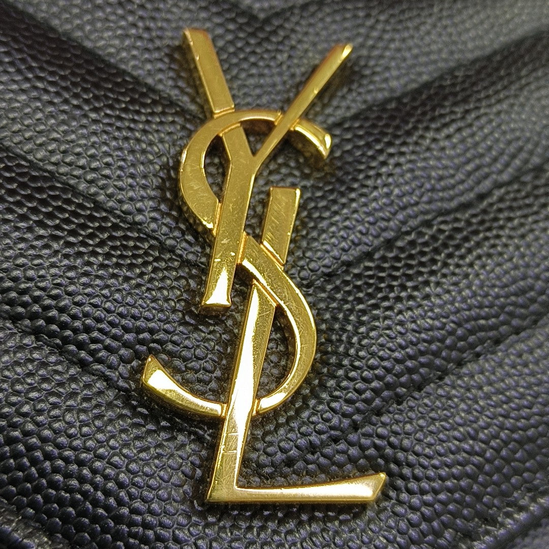 MONOGRAM Chevron Calfskin Black