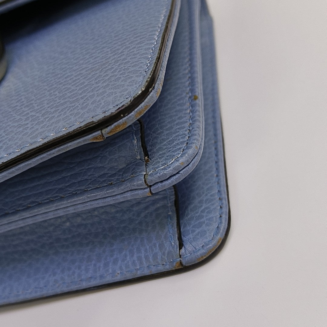 Interlocking G Small Calfskin Blue