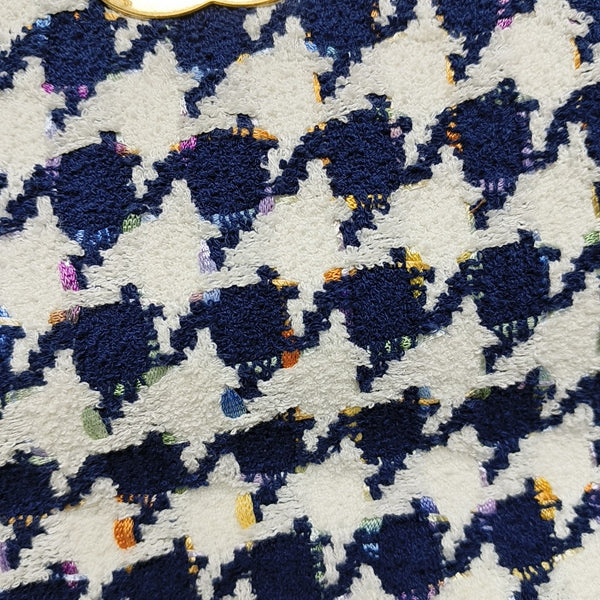 CHANEL 19 Large Quilted Fabric White