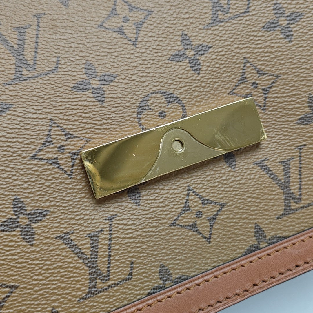 DAUPHINE MM Monogram Coated Canvas Brown