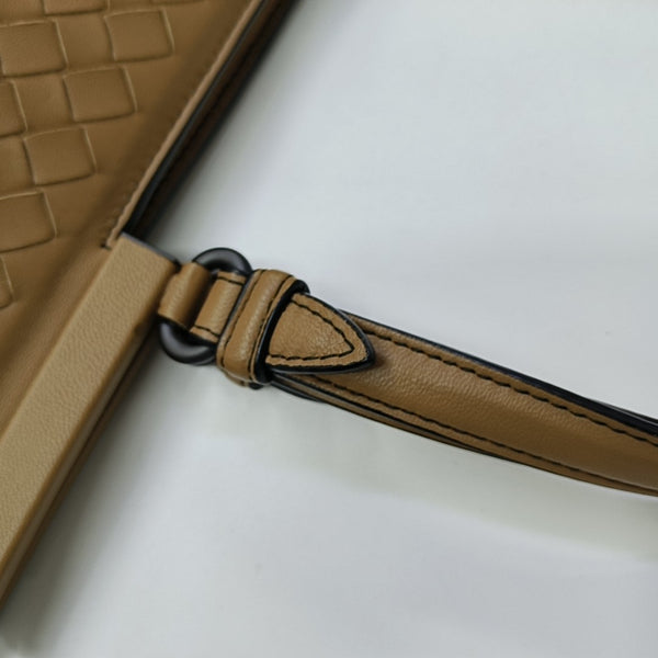 Lambskin Shoulder Bag Brown