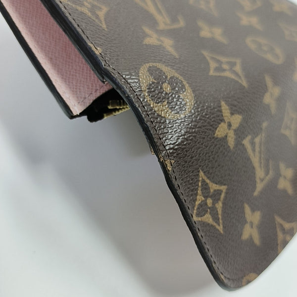 EMILIE Monogram Coated Canvas Brown Wallet