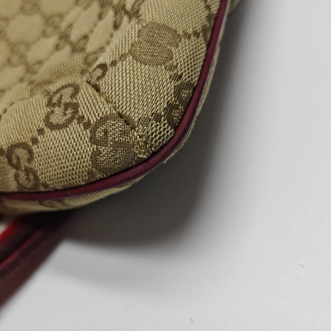 Monogram Canvas Shoulder Bag Beige
