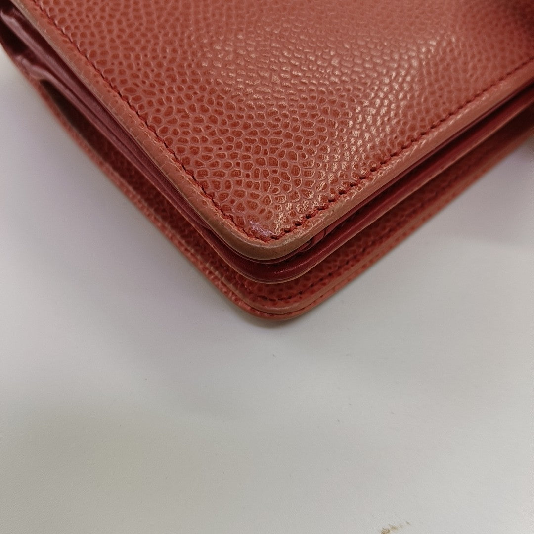 Quilted Calfskin Wallet Pink