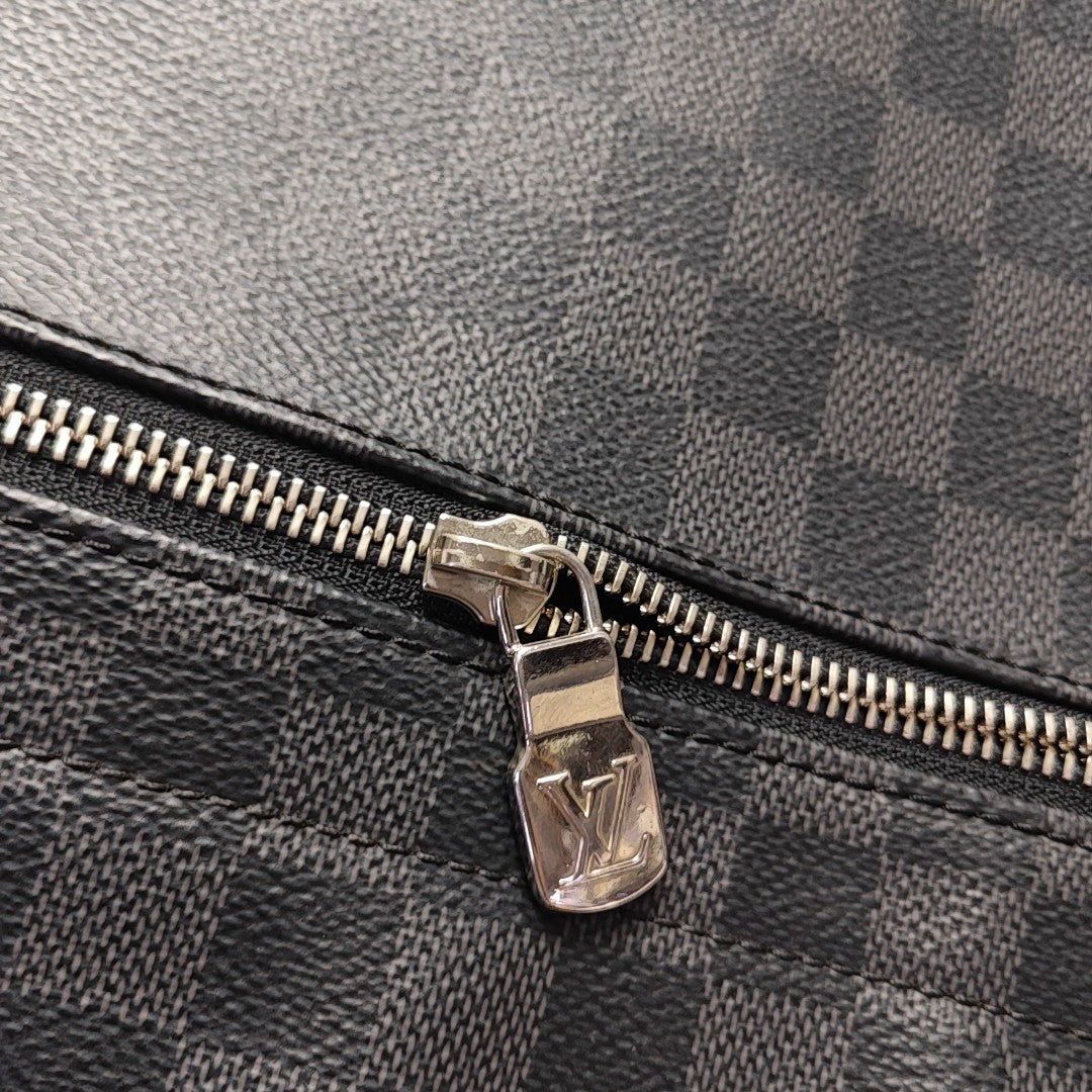 DISTRICT MM Damier Graphite Coated Canvas Gray
