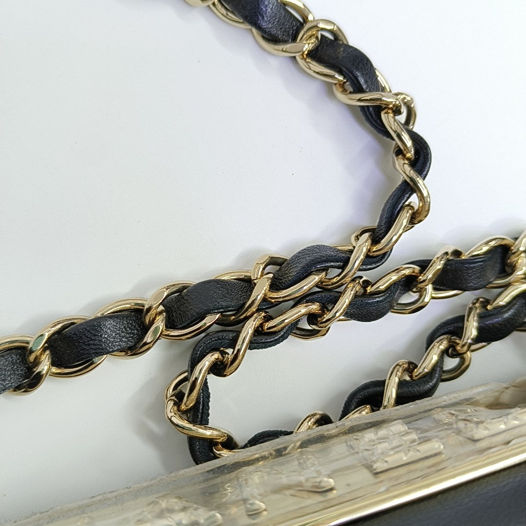 EX FLAP Quilted Lambskin Black