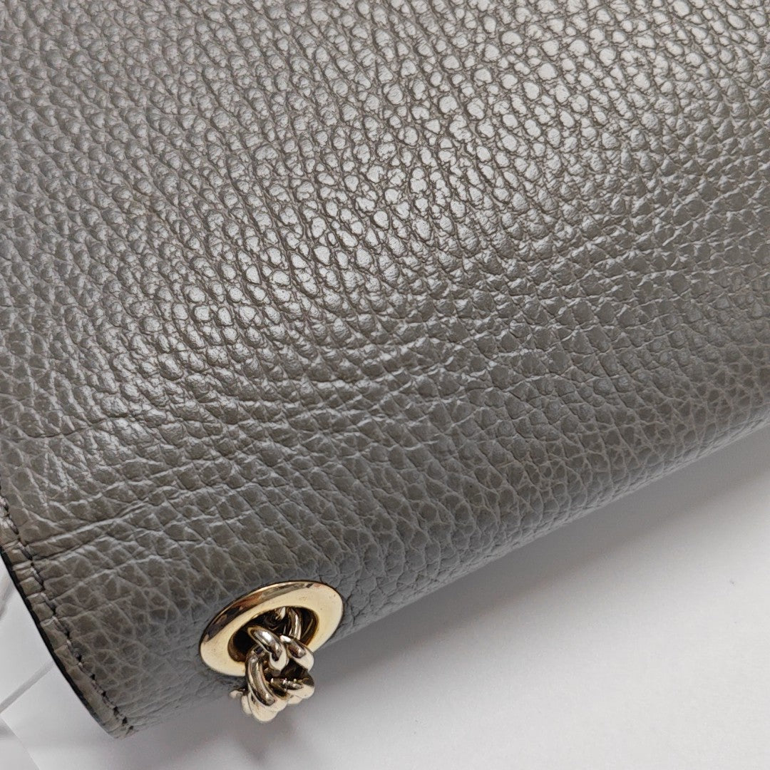 Interlocking G Small Calfskin Gray