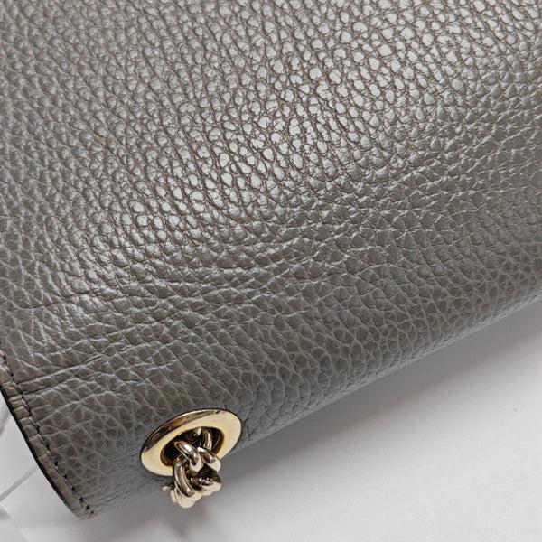 Interlocking G Small Calfskin Gray