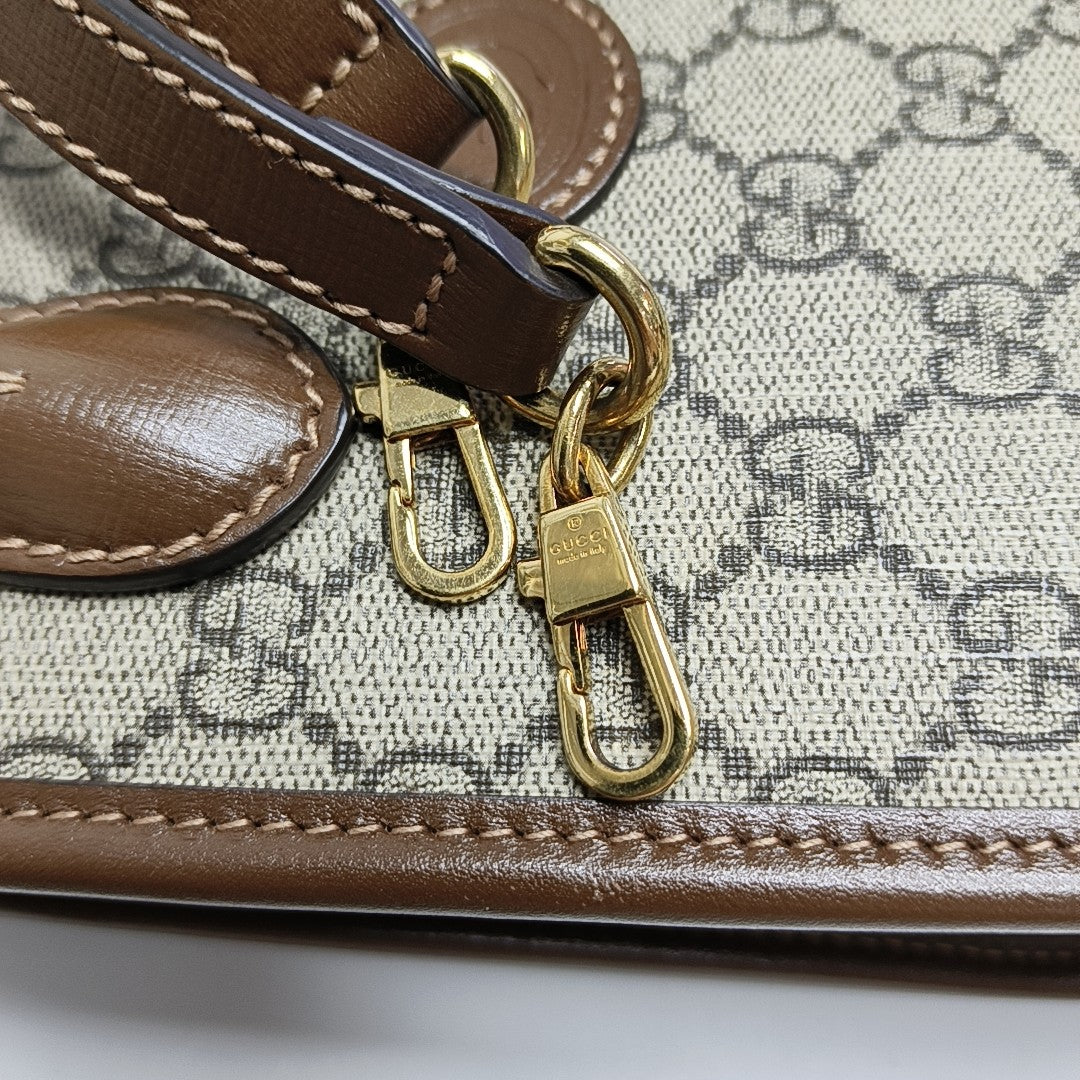 Retro Mini Monogram Coated Canvas Beige