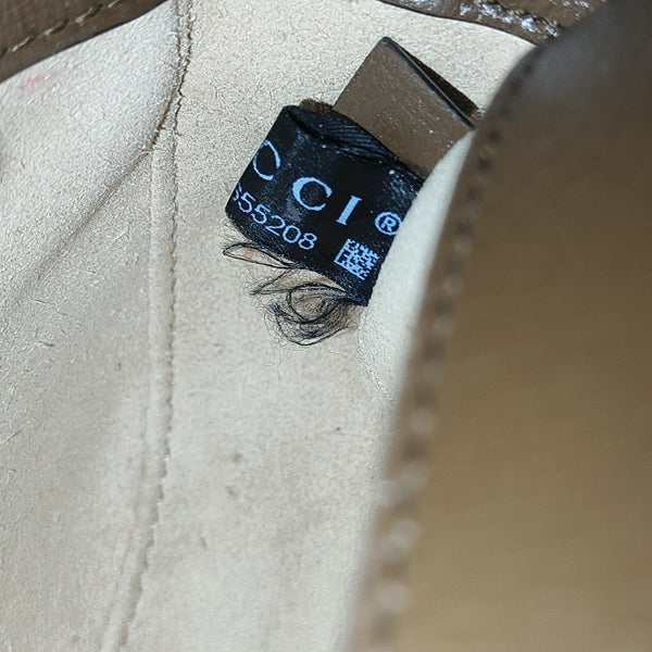 Horsebit 1955 Small Monogram Coated Canvas Black